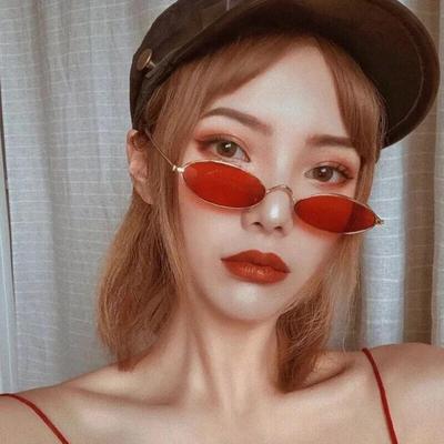 Ladies Sunglasses Men's Glasses Fashion Metal Small Frame Sunglasses Retro Oval Sunglasses Ocean Sheet Cross-border Men's and Women's Glasses