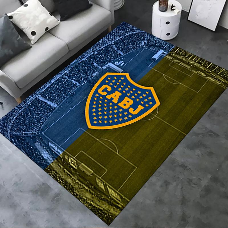 Boca Juniors Tapijt Vloerkleed voor Woonkamer Slaapkamer Huisbank Decoratie, Kinderen Spelen Antislip Vloermat
