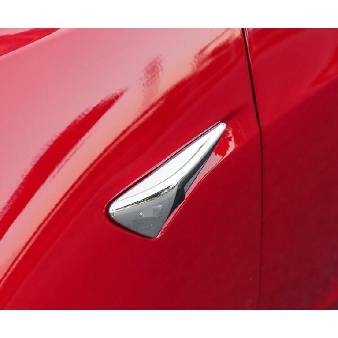 For Tesla Model 3 2017-2020 2021 ABS Chrome Outer Side Camera Cover Trim 2pcs