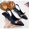 French Niche Fairy High Heels Bag Head Sandals Women's Shoes 2025 New Summer New Chinese Pointed Single Shoes