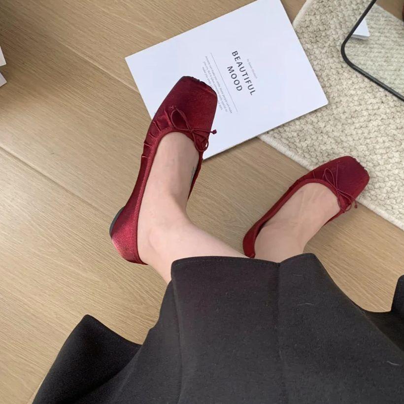 Fashion Bailamos New Elegant Women Flats Comfortable Ballet Shoes Woman Classic Round Toe Bowtie Ballerina Flats Ladies Soft Loafers Muj