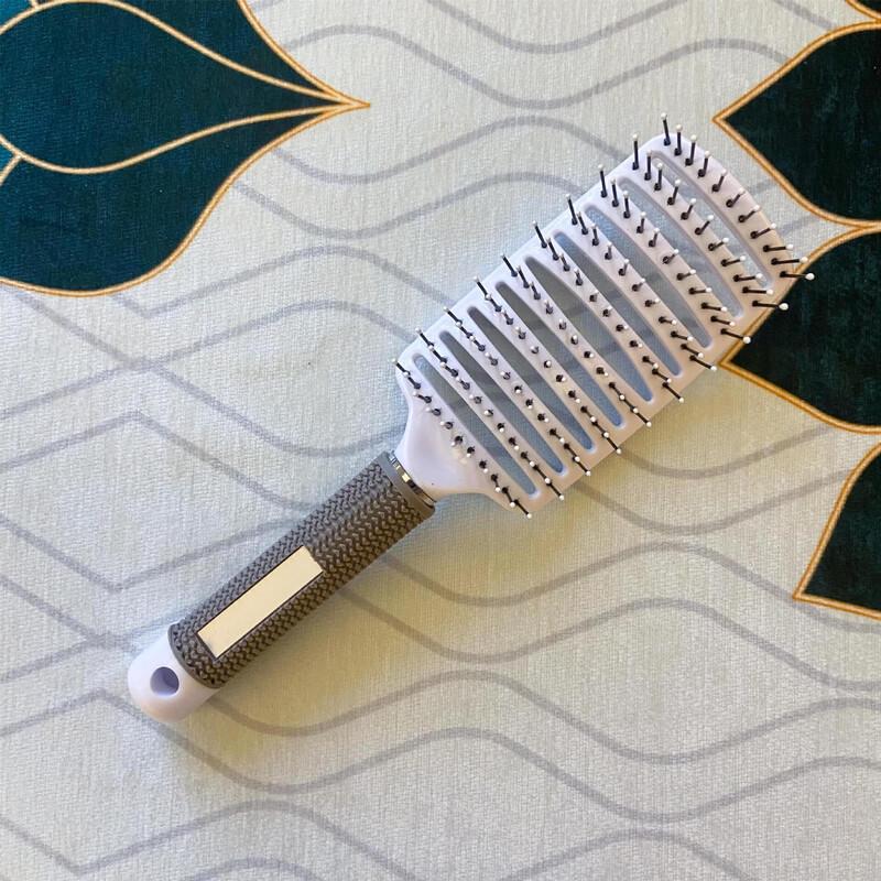 Sinle Boar Bristle Large Curved Hairbrush