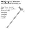 Mini Craft and Jewelry Multifunctional Hammer Repair Hand Tool for and Musical Instruments Dual-Head Hammer, 6-1/2" Long, Double-Sided Mallet, Tuning,
