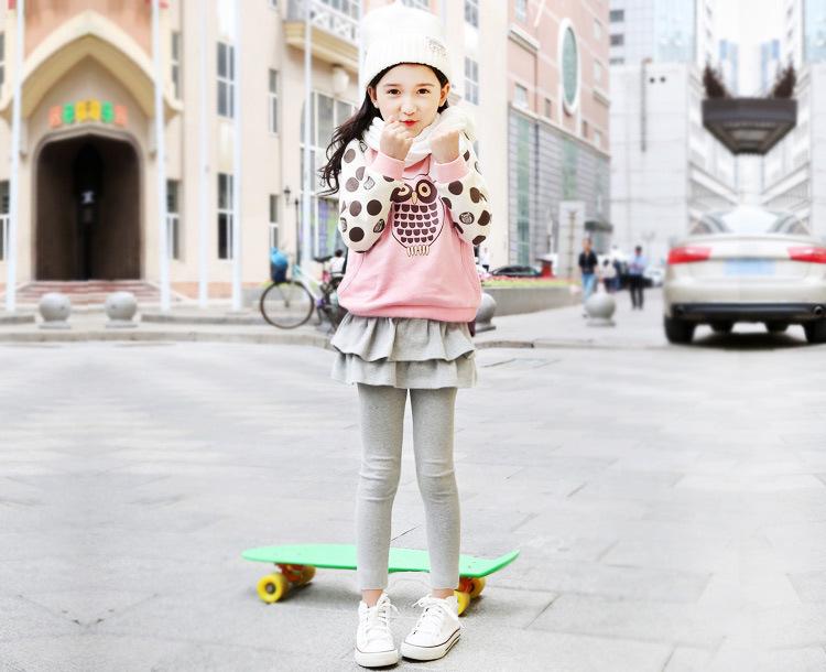 Girls' Multi-Color Elastic Skirt-Pants - Spring and Autumn Korean Style Children's Wear