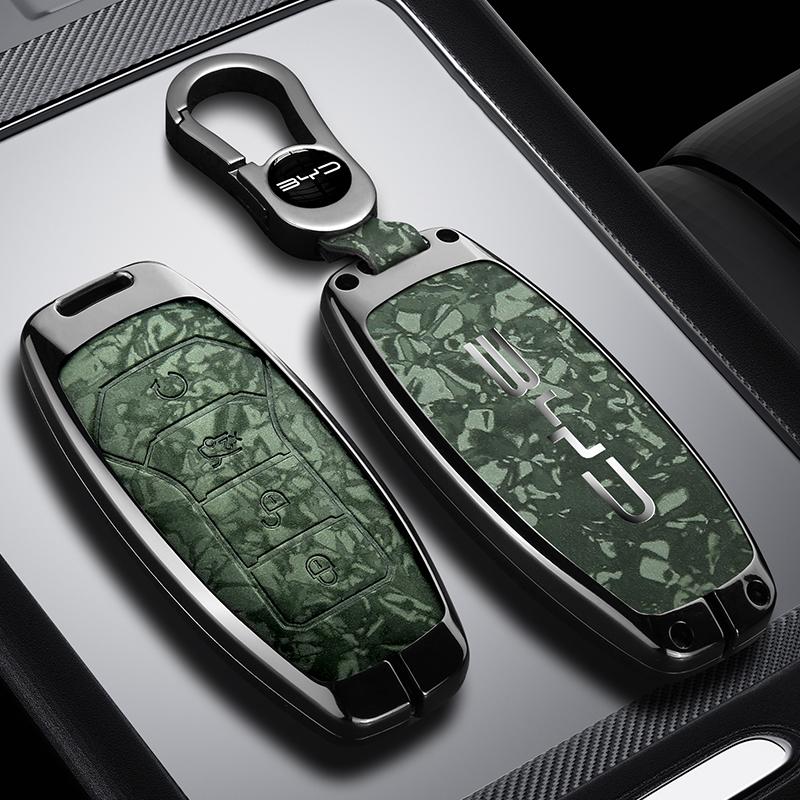 Interior Mouldings Zinc Alloy Car Remote Key Case Cover Shell Fob For BYD Song Plus Atto 3 Han EV Tang DM Qin Seal Dolphin Keych