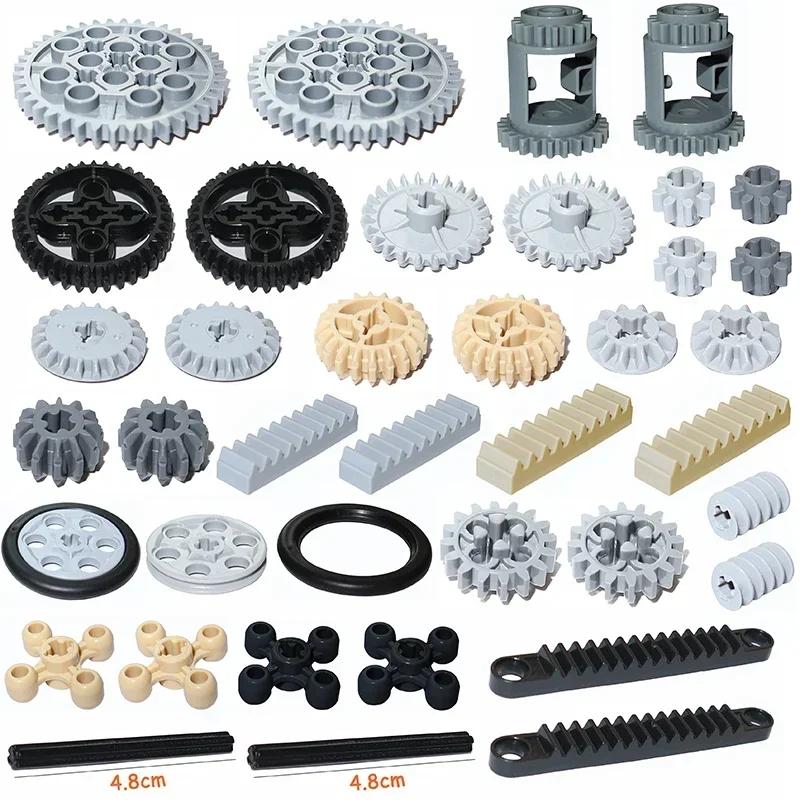 Gear Cross Axles Kit Construction Bricks MOC Blocks Technical Accessories Bulk Multiple Sizes Works With All Brands Learning Playthings