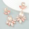 Summer New Metal Glass Rhinestone Geometric Dangle Earrings Holiday Party Trend Statement Earrings Pauli Manfi Women's Earrings