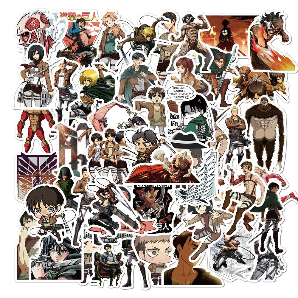 1050Pcs Japanese Anime Attack on Titan stickers Graffiti for DIY Luggage Laptop Skateboard Motorcycle Bicycle Stickers