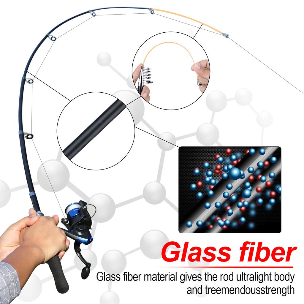 SOUGAYILANG Angelrute Combo 1,6 M Reise Teleskop Angelrute mit Spinning Angelrolle Angeln Werkzeuge Angeln liefert