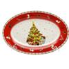 Christmas Ceramic Plate Hand-painted Shaped Breakfast Plate Dessert Dim Sum Plate Tableware Holiday Gift