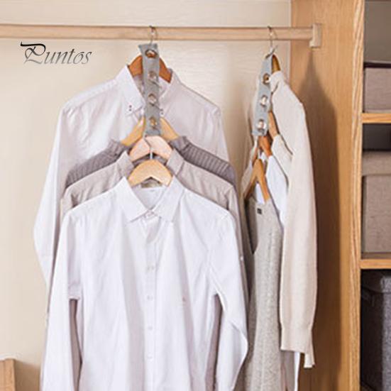 2Pcs Eco-friendly Punch-free Grey Color Hanger Extender Hooks Coat Shirt Hanger Extender Straps Wardrobe Organizer Home Use