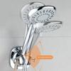 Supporti per soffione doccia Senza foratura Forte adesivo Regolabile in altezza Fissaggio a parete per bagno Staffe in ABS