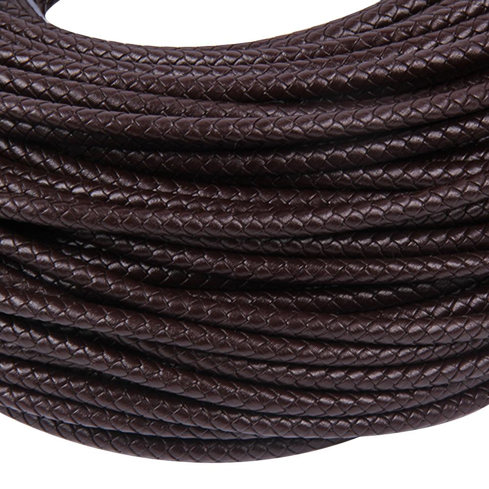 Diy First Layer Leather Rope Full Oil Edge Woven Cowhide Rope Woven Leather Rope Bracelet Necklace Rope