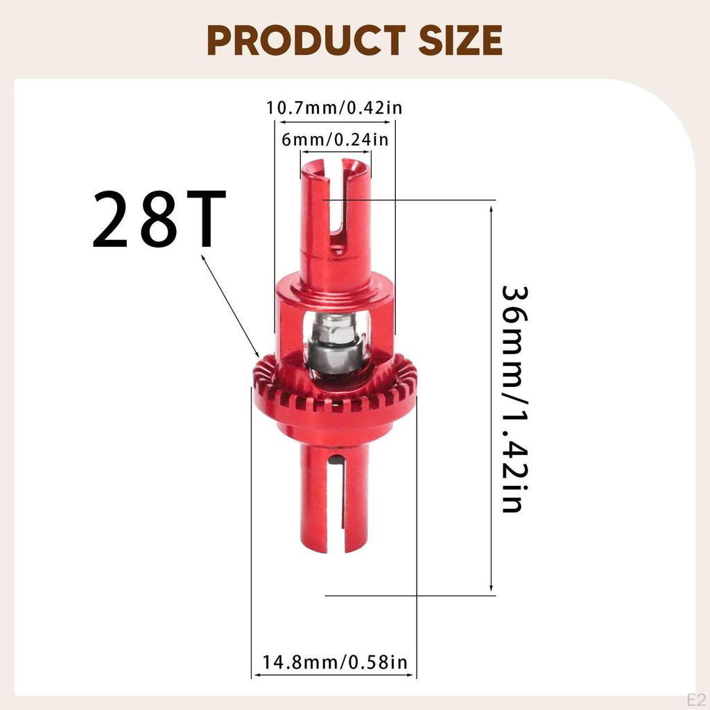 1:28 RC Car Differential Assembly Accessory Modification Aluminum Alloy Replacement