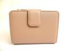 Authentic PRADA Saffiano Beige Leather Bifold Wallet Compact Wallet #a849  Refurbished
