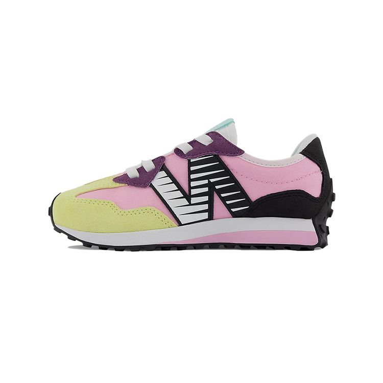 New Balance Nb 327 Trendy Outdoor Low-Top Running Shoes Kids Sneakers Pink Black Yellow PH327PK1
