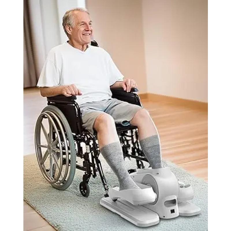 Under Desk Mini Elliptical for Home Office Quiet Sit-Down Leg Exercise Machine LCD Tracker Compact Space-Saving Design, Easy to Store for Small Spaces