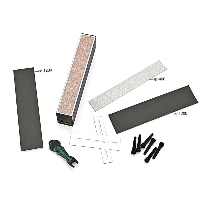 Guitar Fret Leveler Beam Leveling Bar, Fingerboard Guard Protector, Sanding Paper Guitar Fingerboard Luthier Tools Set