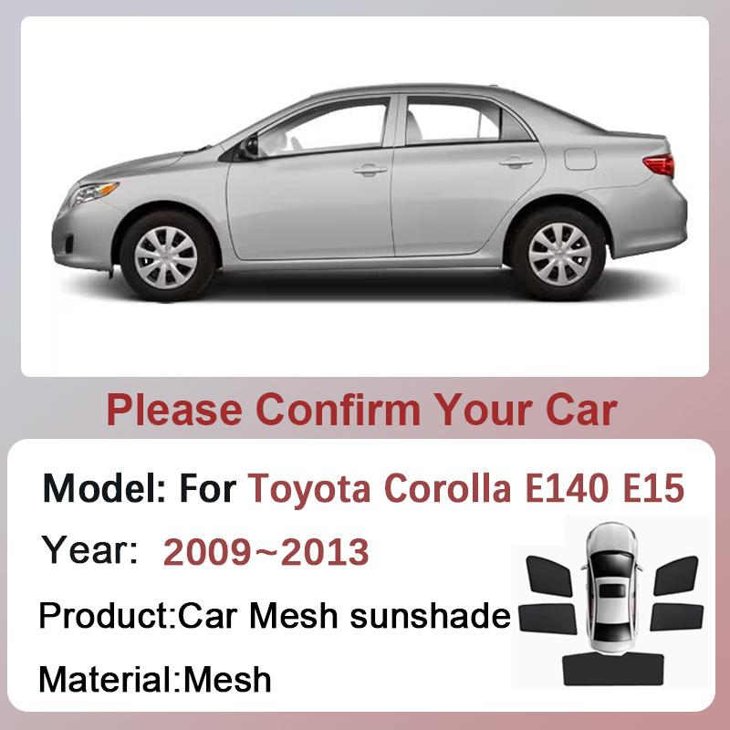 Car Magnetic Mesh Sunshade For Toyota Corolla E140 E150 2009~2013 2011 Window Sun Visor Curtains Shade Stickers Auto Accessories