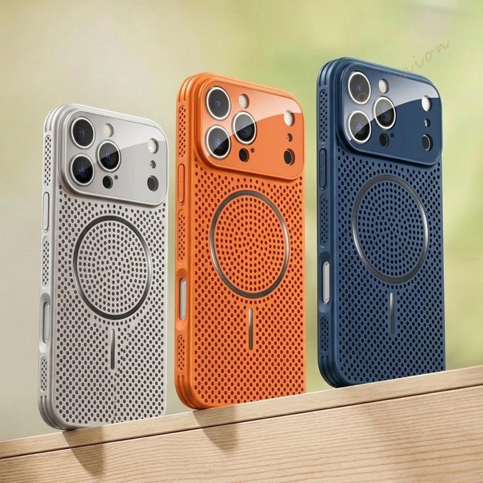 Official Magnetic Heat Dissipation Phone Case For For Iphone 17 Air 13 12 14 1 16 Pro Max Plus Big Window Protector Cover