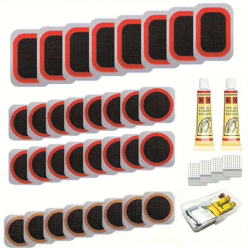 

Bike Repair Kit with Vulcanizing Patches & Tools - Professional Bicycle Tube Puncture Set for Road/Mountain Emergency Fix белый