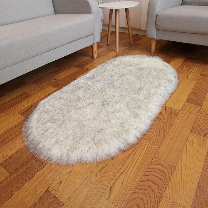Oval Carpet Plush Carpet Living Room Soft Carpet Room Bedroom Rug Sofa Coffee Table Floor Mat