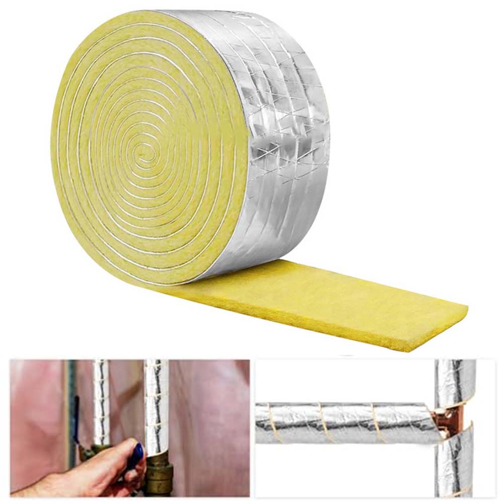 Fiberglass Pipe Insulation Foiled Back Pipe Wrap Flexible And Easy To Cut