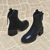 Fashion Ankle Boots for Women Zip Height Increasing Non Slip Korean Style Booties Fashion 2025 Trend Y2k New Rock Hot Woman Short Shoes