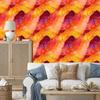 Peach, gold and red ink wallpaper 50x1000