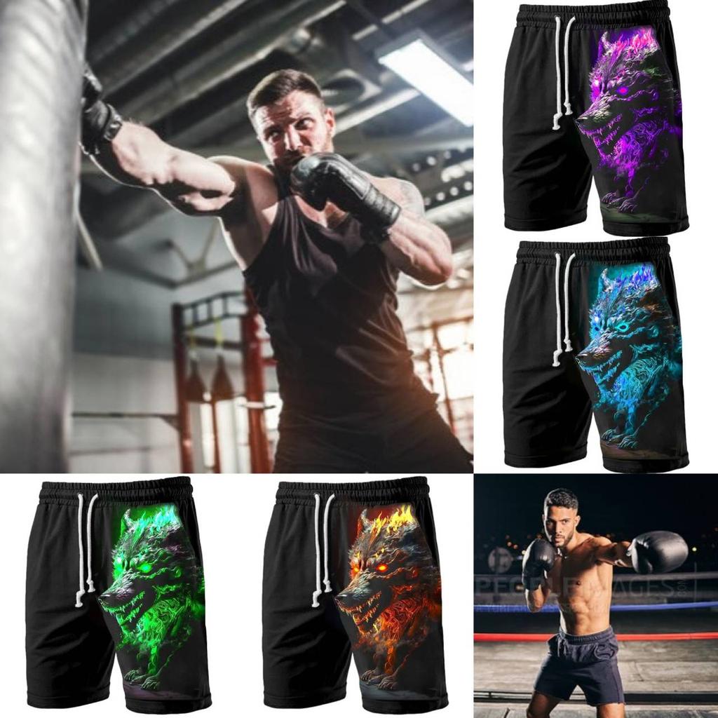 Szorty bokserskie spodnie nadruk 3D trening walki unisex męskie damskie szybkoschnące fitness siłownia sport trening casual streetwear