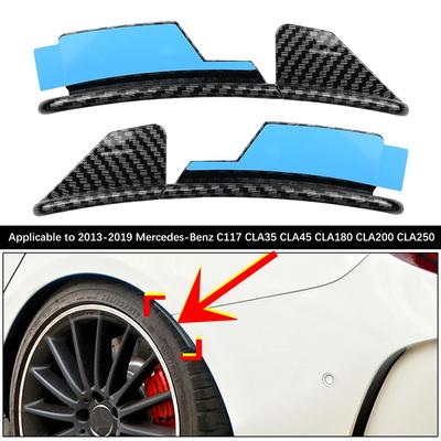 2 Piezas Fibra de Carbono Cubierta Parachoques Trasero Moldura Extensión Aleta Ceja de Rueda Para BENZ C117 CLA45 CLA180 CLA200 AMG 2013-2019