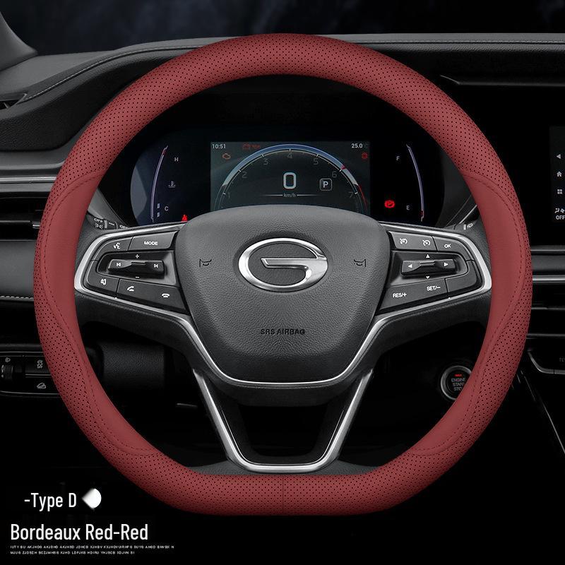 Luxurious Genuine Leather Steering Wheel Cover for GAC Models: GS4, GA6, Legend, GM6, M8, GS7, Shadow Leopard, GS8, GS5