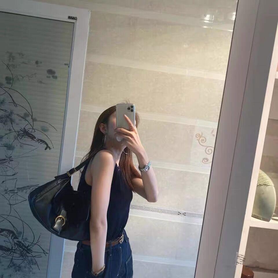 Nische Neu Retro Großes Fassungsvermögen Schwarz Ein-Schulter Unterarmtasche Tasche Täglich Trendige Überschlag Schräg Umhänge Tragetasche für Damen