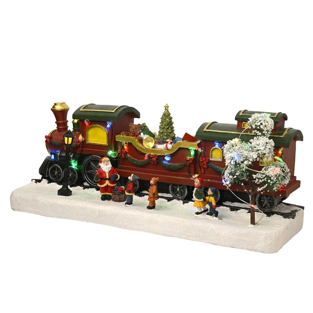 Regal Tidings Light Up Christmas Train Scene