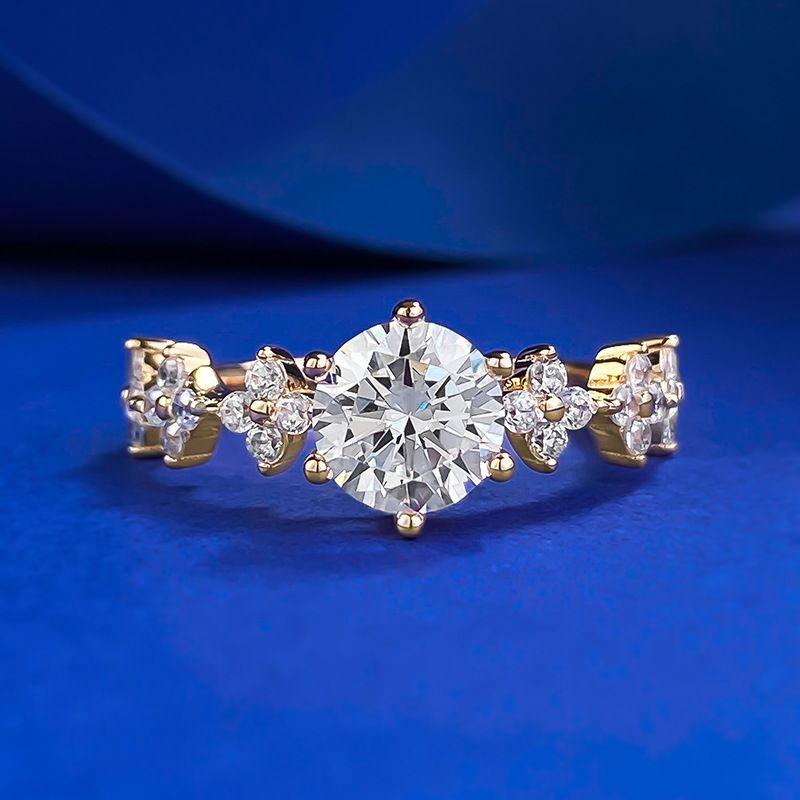 

Lulu Tong Xiaohongshu Style S925 Silver Simulated Champagne Gold Ring - Simple, Fashionable Design Size 9