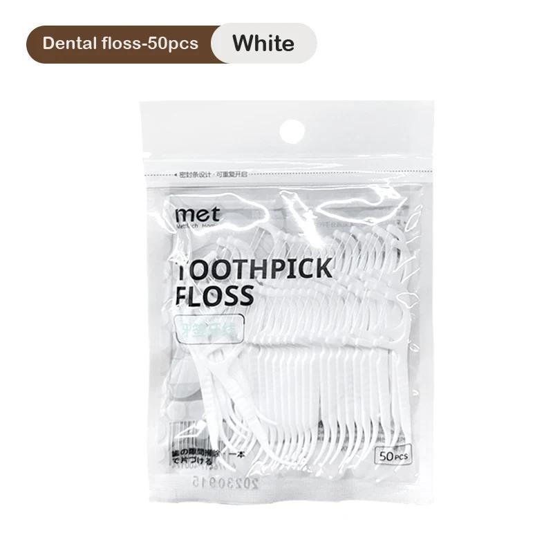 New convenient dental floss dispenser, capable of automatic ejection, including 10 dental floss, portable, disposable