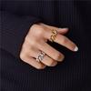 Trendy Unisex European & American Open Ring with Simple Chain Design