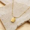 Accessories Light Luxury Niche Design Clavicle Chain High Sense Letter Square Pendant Titanium Steel Necklace Women'S Summer