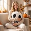 40CM Skull Shaped Plush Pillow Soft Stuffed Cushion Decorative Halloween Skull Head Plush Toy for Home Office Car Sofa