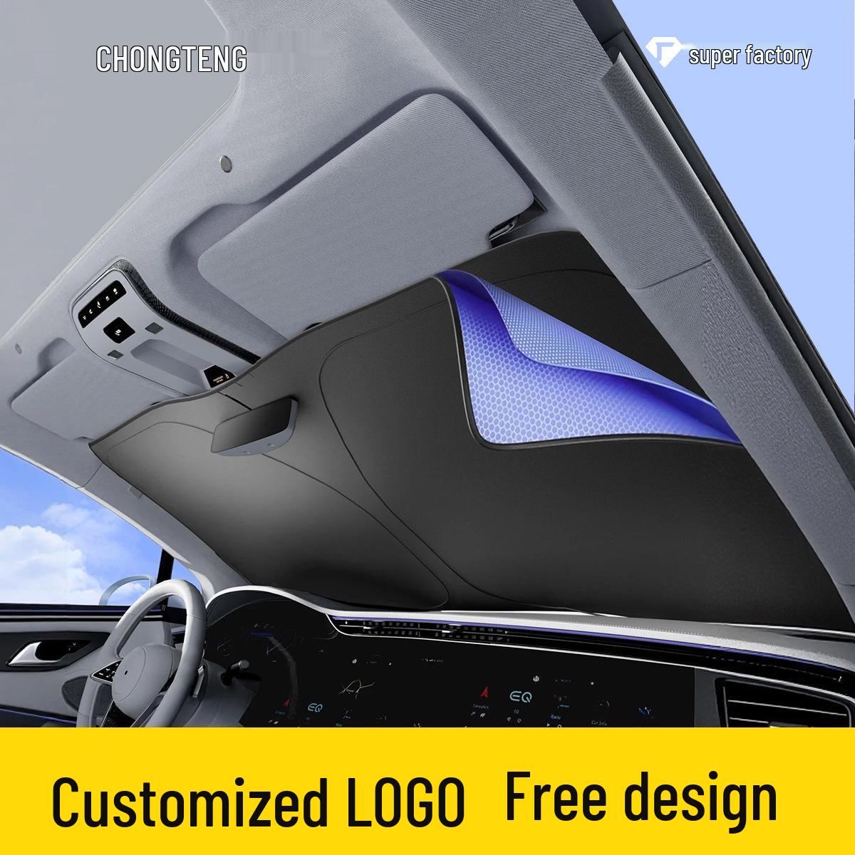 Custom Logo Thickened Heat Insulation Car Sunshade for Windshield