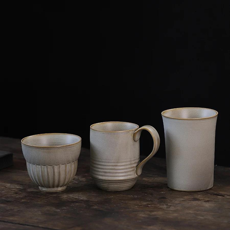 Creative Vintage Ceramic Cup, Personality 200-280ml , For Afternoon Tea, Milk Tea, Mug, Minimalist Style, Coffee Cup,  Water Cup