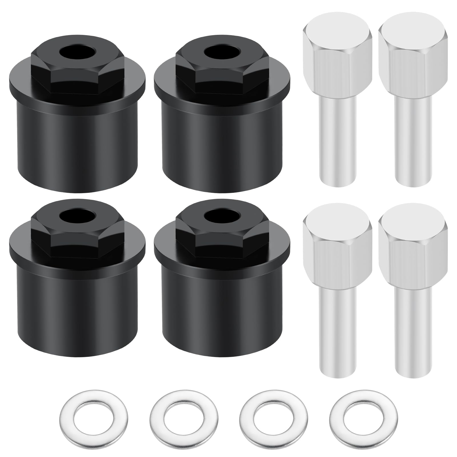 

TRZX 4pcs Aluminum Alloy RC Hex Combiner Wider Front Wheel Hub Adapter +15mm Upgrade Parts for 1/10 Tamiya Clawbuster 4x4x4 RC Car