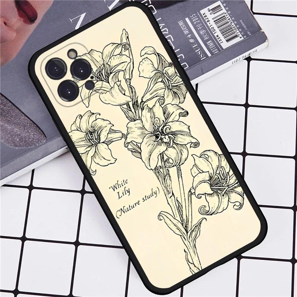 Plant Flower Phone Case For iPhone Samsung Galaxy Redmi Xiaomi Oppo OnePlus Note S A 7 8 9 10 11 12 13 14 20 21 22 23 53 54 Pro Max Ultra TPU Soft