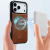LC.IMEEKE For iPhone 17 Pro Magnetic Case Compatible with MagSafe Leather+TPU Back Cover