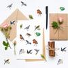 500Pcs/Roll Bird Roll Stickers Phone Scrapbook Envelope Gift Water Cup Guitar Skateboard Notebook Waterproof Decorative