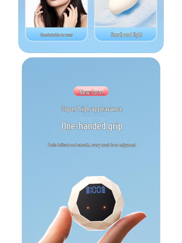 Mini Bean-Shaped Noise-Canceling Wireless Sleep Earphones: Ultra-Small, Invisible, and Perfect for Side-Sleeping