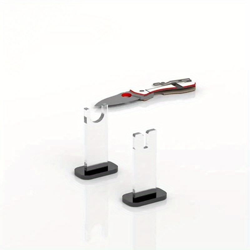 1 Sett Akryl Utstillingsstativ Knivholder Kutter Utstillingsholder Samlingsstativ Gjennomsiktig Kutterholder Knivsamling Utstilling