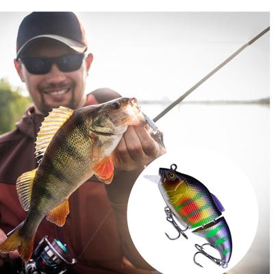 7.5CM/12G Multi-Jointed VIB Fishing Lure with Hooks Realistic 2-Section Swimbait Hard