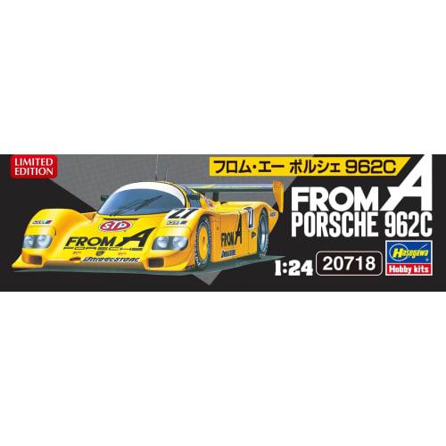 Hasegawa 1/24 Scale From A Porsche 962C Plastic Model Kit 20718 (car)
