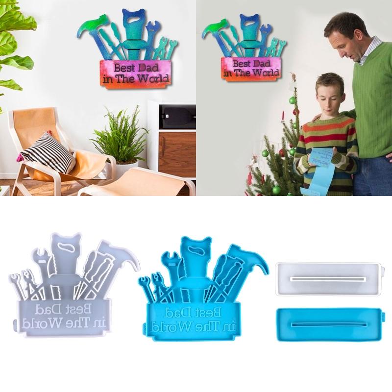 DIY Father's Day Gift Wall Hanging Mould Living Room Wall Pendant Decorative Silicone Mould Diy for Creative Handmade Mo